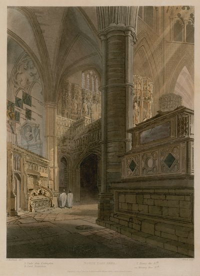 North East Area, Westminster Abbey, London by Frederick Mackenzie